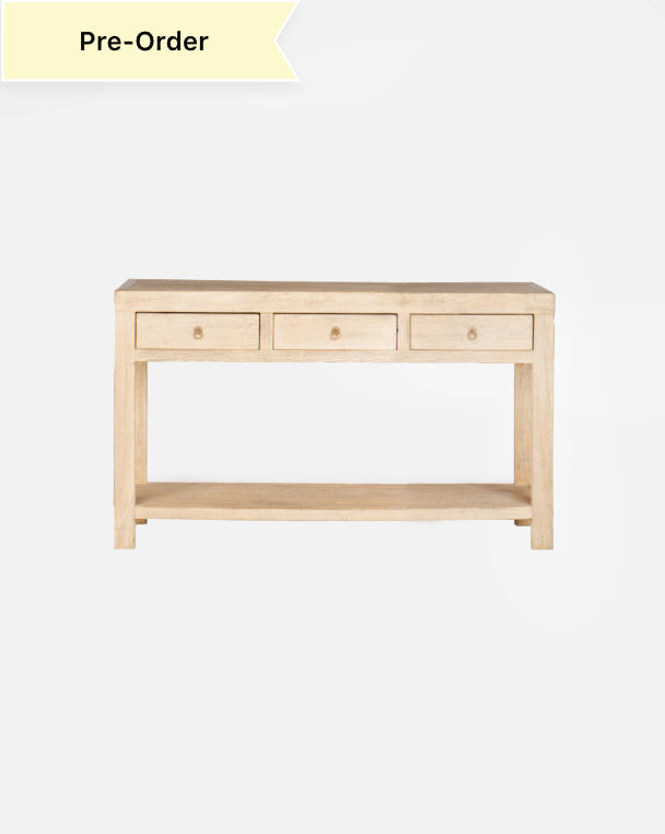 ELM THREE DRAWER CONSOLE