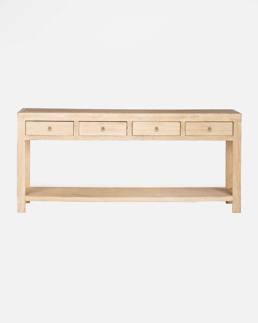 ELM FOUR DRAWER CONSOLE