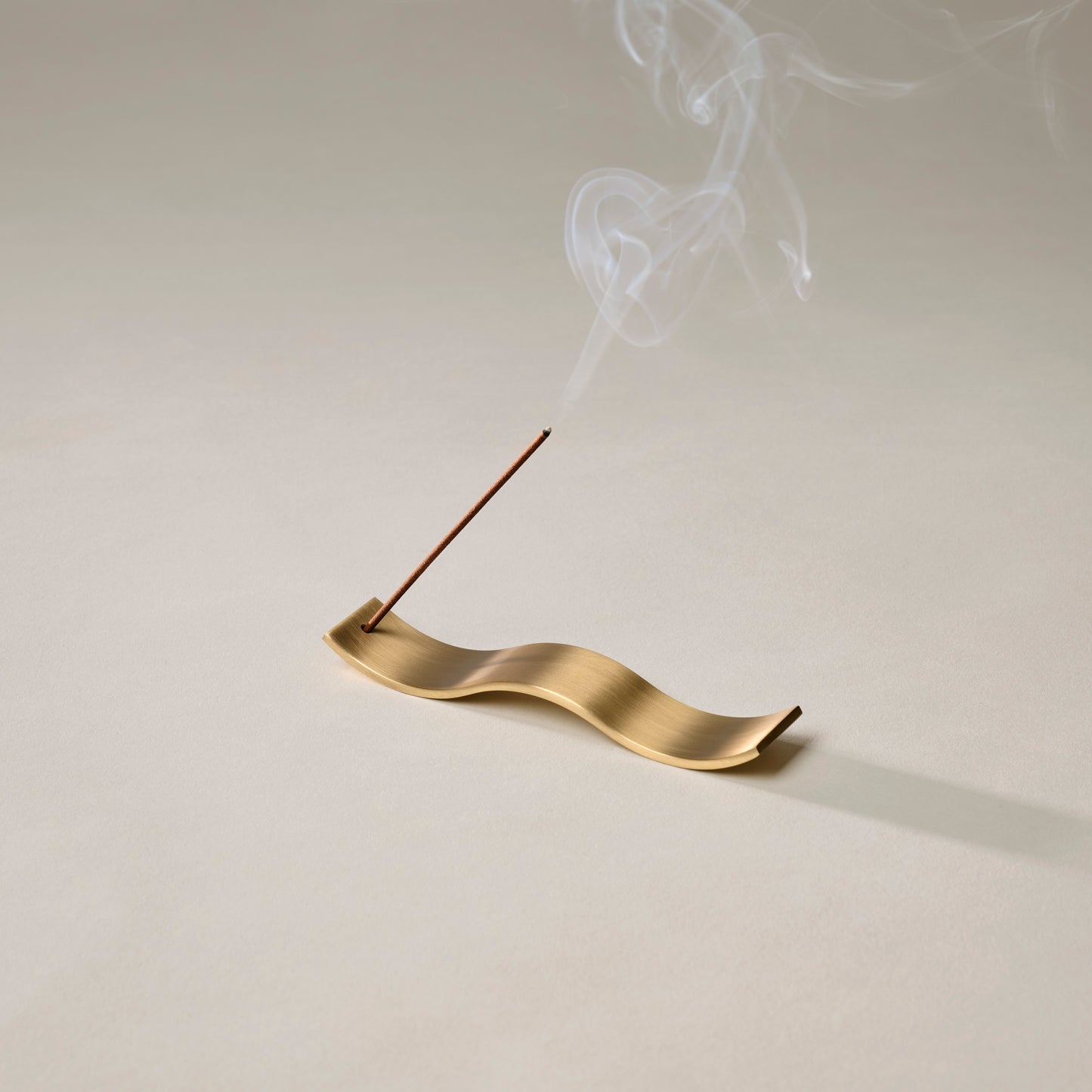 BRASS WAVE INCENSE HOLDER