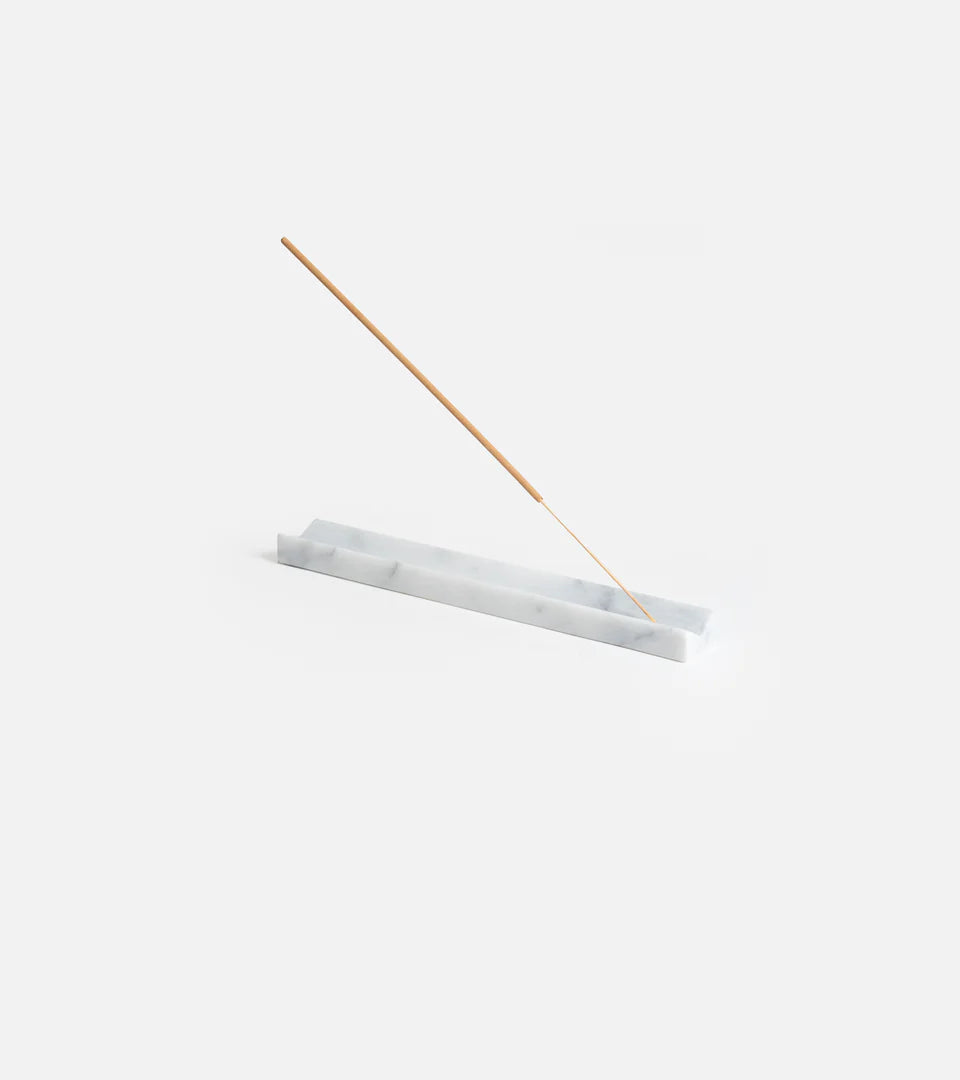 CARRARA INCENSE HOLDER WHITE