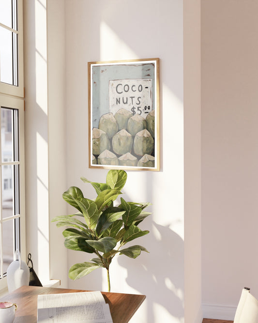 FIVE DOLLAR COCONUTS - FRAMED